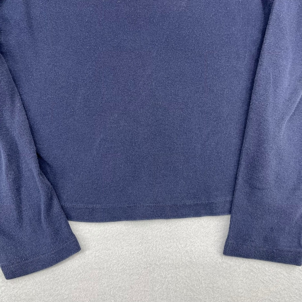 Tommy Girl Jeans Vintage Navy Blue Long Sleeve Rhinestone Star Shirt Womens M - Picture 3 of 13